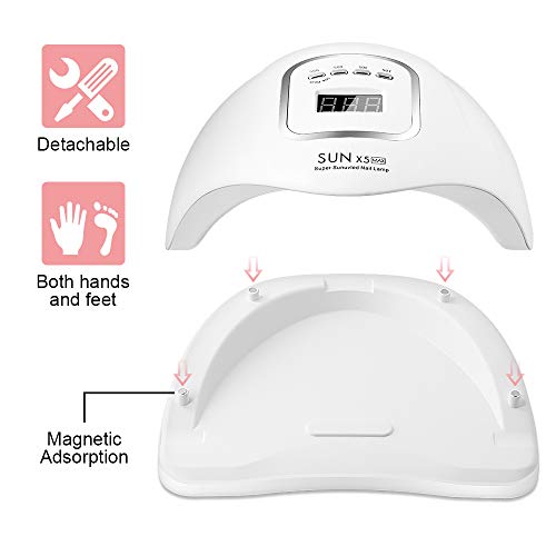 Lámpara de Uñas UV LED 150 W Curado de Esmalte de Gel Secador de Uñas Rápido con Función de Temporización - 10S / 30S / 60S / 99S