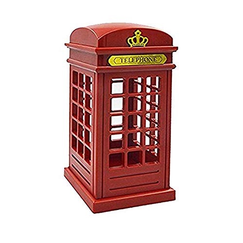Lámpara Mesilla,Cabina telefónica Vintage Londres diseñado de lampara de mesa,Touch Sensor Regulable USB(Con batería),estudiantes dormitorio iluminación casa Bar decoración novedad vacaciones regalo.
