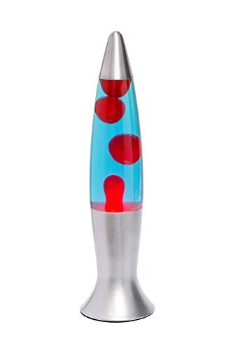 Lampara Sobremesa Lava 40 cm Azul-Rojo