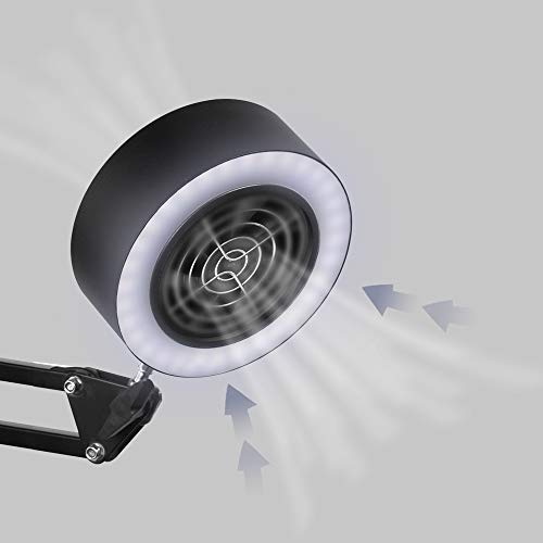 Lámparas de humo, flexible ESD-Safe extractor de humos ventilador con abrazadera de 3 colores, amortiguador de prevención de humos, ventilador de trabajo DIY para soldar