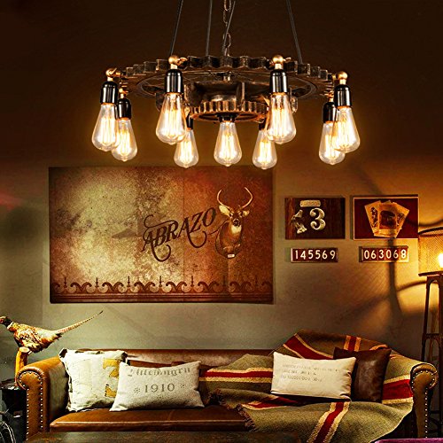 Lamparas de techo habitacion Lampara Industrial Colgante Vintage Rusticas Iluminacion Madera de techo Es Adecuado para Cocina, Cafetería, Bar, mesa de comedor Luz Colgante