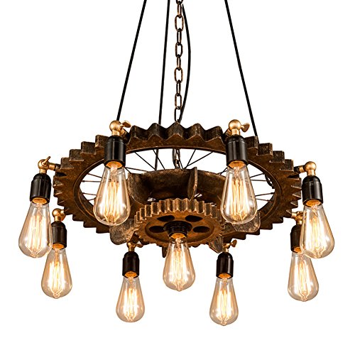Lamparas de techo habitacion Lampara Industrial Colgante Vintage Rusticas Iluminacion Madera de techo Es Adecuado para Cocina, Cafetería, Bar, mesa de comedor Luz Colgante