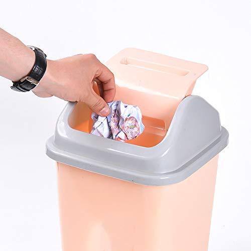 LANJ Aro De PresióN Tapa Giratoria Bote De Basura Bote De Basura De PláStico Puede Voltearse Resistente Al Desgaste Espesar
