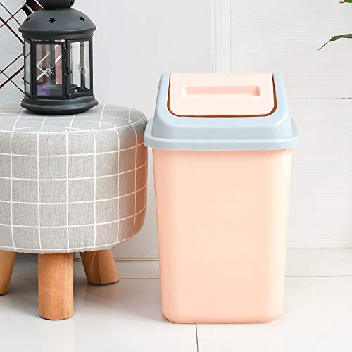 LANJ Aro De PresióN Tapa Giratoria Bote De Basura Bote De Basura De PláStico Puede Voltearse Resistente Al Desgaste Espesar