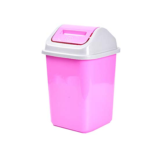 LANJ Aro De PresióN Tapa Giratoria Bote De Basura Bote De Basura De PláStico Puede Voltearse Resistente Al Desgaste Espesar