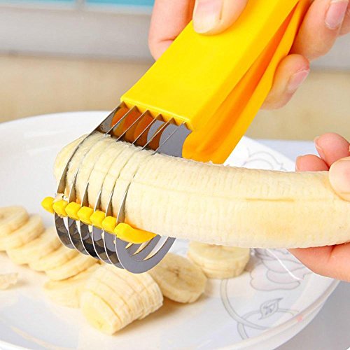 Lanker Banana Slicer – Gadget de cocina perfecto para plátanos, pepinos, salchichas y Kiwi kt02