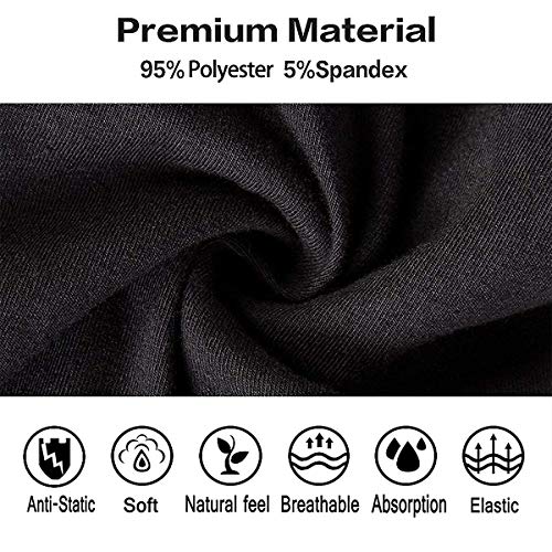 LAOLUCKY - Calzoncillos tipo bóxer de porcelana para hombre y niño Negro Negro ( M
