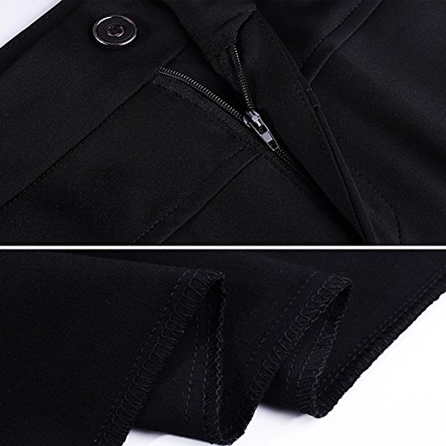 LaoZanA Mujer Pantalones Casual Bootcut Slim Fit Pantalones Acampanados Cómodo/Negro - M