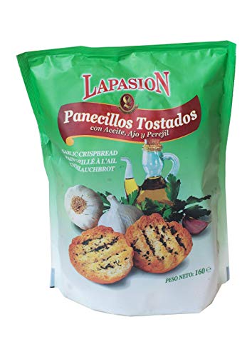 LAPASION - Panecillos tostados con aceite, ajo y perejil 160g por 12 paquetes