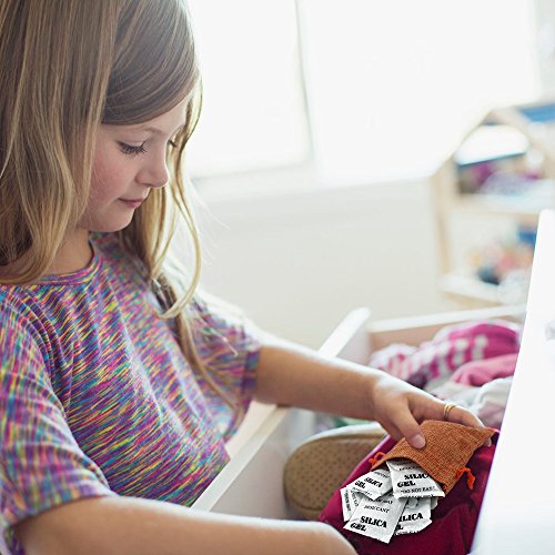 lapurete de® Paquete de 5 Gramos de 50 Paquetes de Gel de sílice desecante Deshumidificadores (regeneración)
