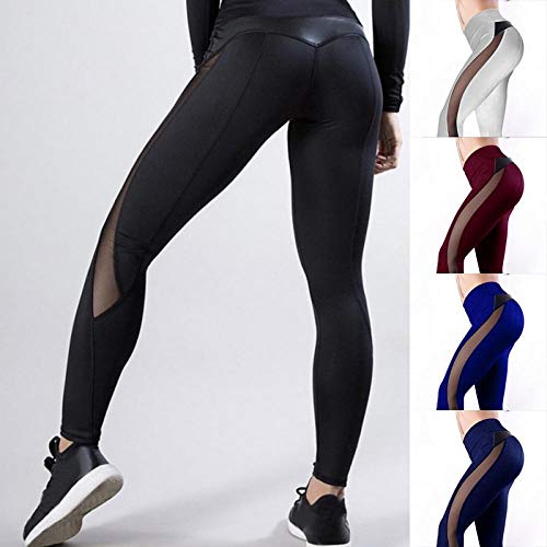 Largos pantalones de jogging suaves deportivos,Pantalones de yoga sexy para mujer Leggings de fitness sin costuras Cintura alta Push Up Bottoms-white 2_L,Chándal de algodón elástico para mujer