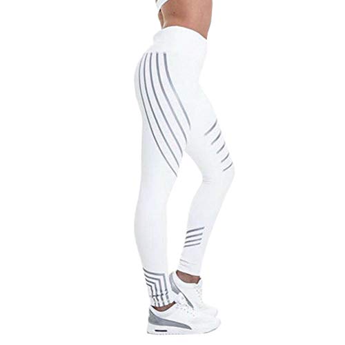 Largos pantalones de jogging suaves deportivos,Pantalones de yoga sexy para mujer Leggings de fitness sin costuras Cintura alta Push Up Bottoms-white 2_L,Chándal de algodón elástico para mujer