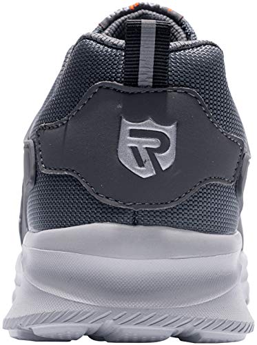 LARNMERN Zapatos Seguridad con Punta de Acero para Hombre Mujer Zapatillas Seguridad Ligeras (40 Gris)