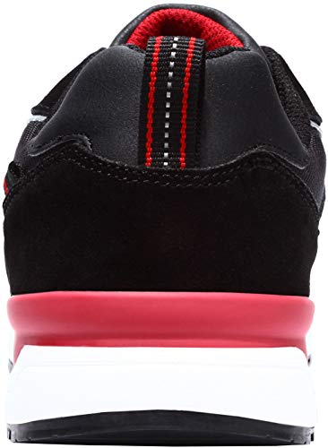 LARNMERN Zapatos Seguridad con Punta de Acero para Hombre Mujer Zapatillas Seguridad Ligeras (42.5 Rojo)