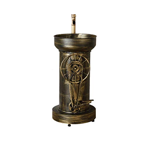 Lavabo, Planchar Art º, Personalidad Rueda Engranaje Desván Industrial Estilo De pie Baño Lavabo con faucet (color : Bronce)