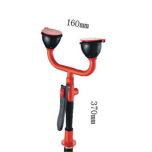 Lavado de Ojos, Ducha de Lavado de Ojos de Emergencia. Soporte extraíble montado en la Pared de Doble ángulo, Acero Inoxidable, Adecuado para Uso Industrial y de Laboratorio