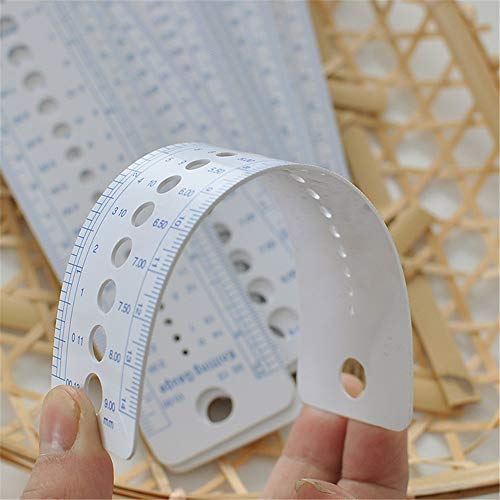 LAVALINK Medidor 2pcs plástico Que Hace Punto de la Regla de la Aguja de Coser Regla Pulgadas 2-10mm Sizer Herramientas de medición de Coser de EE.UU. Reino Unido Tamaños Diseño Regla