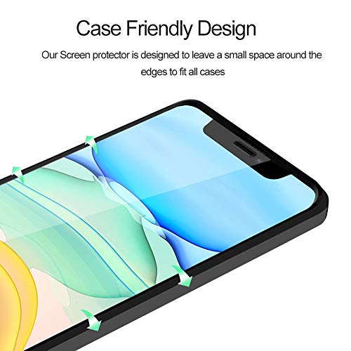 laxikoo Protector Pantalla para iPhone 11 /iPhone XR, [3 Piezas] Cristal Templado iPhone 11/iPhone XR [3D Cobertura Completa] [Marco Instalación Fácil] [9H Dureza] Vidrio Templado iPhone 11/XR - 6.1''