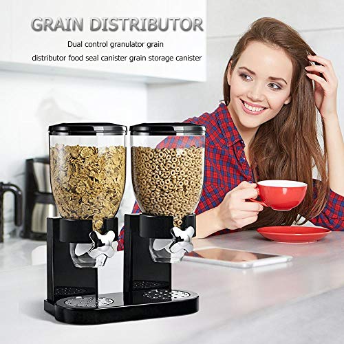 LAY Compact Dry Triturador, Cereal Grains Caramelo Suministros Frutos Secos Almacenamiento De Alimentos Recipientes De Cocina De Almacenamiento De Alimentos para Lo Mantiene Fresco Seco,Negro