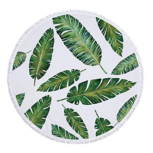 LBYB Toalla De Playa De Verano Ronda De La Toalla De Playa Toalla De Microfibra Absorbente Estupendo Yoga Estera Que Acampa, Ronda Precioso Manta Toalla De Baño, Diámetro 150 Cm,C