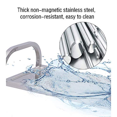 lcc Carro de Cocina de 3 estantes, Acero Inoxidable con Ruedas Carro de Catering Desmontable Carro de Limpieza Carro de Cocina Carro de Cocina Carro de Belleza (S-750x400x835mm)