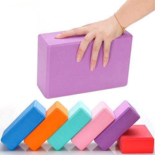 LCK Women Yoga Props Foam Brick Stretching Pilates Yoga Block Exercise Fitness Sport Yoga Props Foam Bricks,Purple
