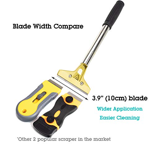 LDS Industry Rasquetas Set, Paint Gum Scraper para ventana, estufa de mango Limpiador horno Azulejo vidrio Parabrisas Herramienta limpieza paredes ,Engomadas Remover SCRP-B 12-1/2'' (32cm)