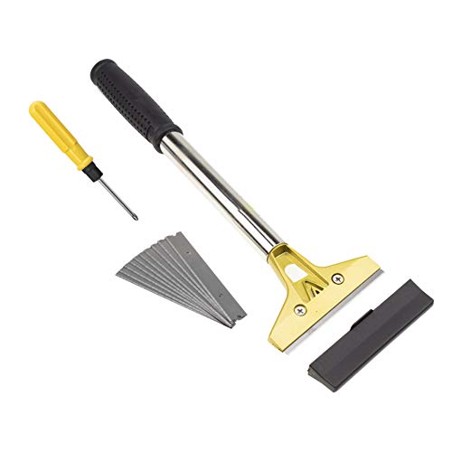 LDS Industry Rasquetas Set, Paint Gum Scraper para ventana, estufa de mango Limpiador horno Azulejo vidrio Parabrisas Herramienta limpieza paredes ,Engomadas Remover SCRP-B 12-1/2'' (32cm)