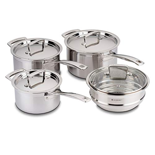 Le Creuset 3-Ply Accesorio de vapor, diametro 20 cm, Acero inoxidable, Para ollas de diametro 20 cm, Con asas, Metálico