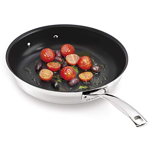 Le Creuset 3-Ply Sartén antiadherente, Ø 24 cm, acero inoxidable, libre de PFOA, para todo tipo de fuentes de calor (incl. inducción), metálico