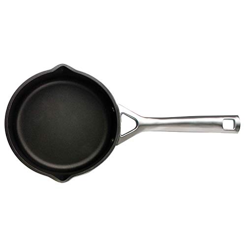 Le Creuset Cazo vertedor de aluminio antiadherente, Ø 16 cm, Libre de PFOA, Para todas las fuentes de calor, incluso la inducción, Antracita/Plateado