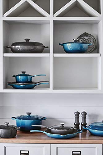 Le Creuset Evolution Cacerola Baja Redonda, 3,2 L, para Todas Las Fuentes de Calor, Incl. inducción, Hierro Fundido, Gris Flint, 30 cm