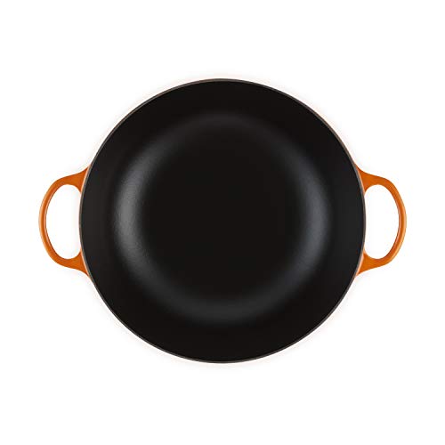 LE CREUSET Evolution La Marmite Cacerola con Tapa, Redonda, Todas Las Fuentes de Calor Incl. inducción, 4,1 l, Hierro Fundido, Naranja(Volcánico), 32 cm