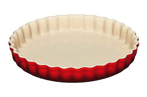 Le Creuset Molde para tartas, diametro 28 cm, Cerámica de gres, Cereza