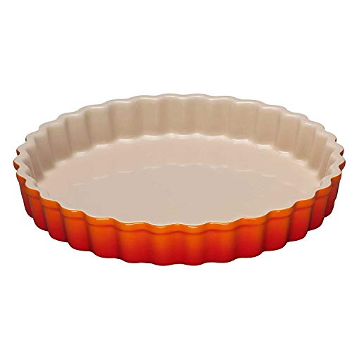 Le Creuset Molde para tartas, diametro 28 cm, Cerámica de gres, Volcánico