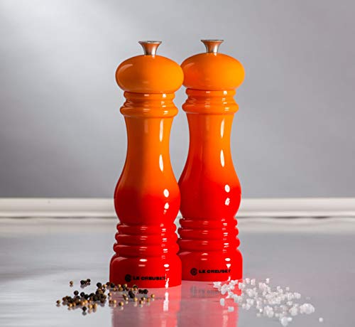 Le Creuset Molinillo de pimienta, Plástico ABS, 6.2 x 6.2 x 20.8 cm, Mecanismo de cerámica, Volcánico