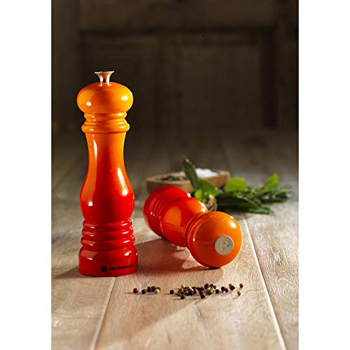 Le Creuset Molinillo de pimienta, Plástico ABS, 6.2 x 6.2 x 20.8 cm, Mecanismo de cerámica, Volcánico
