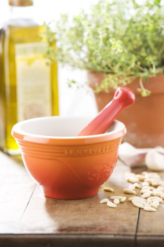 Le Creuset - Mortero y maza, 0,3 l , color rojo