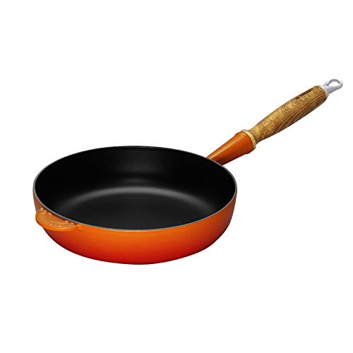 Le Creuset Sartén alta de hierro fundido, Redonda, diametro 28 cm, Apto para todas las fuentes de calor, incluso inducción, Volcánico
