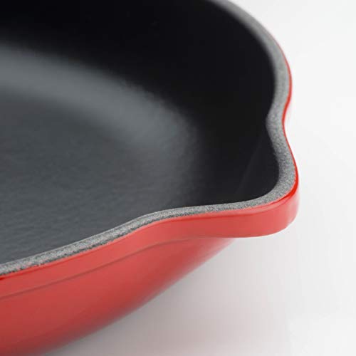 Le Creuset Skillet Evolution de hierro fundido, Redonda, diametro 20 cm, Para todas las fuentes de calor, incluye inducción, Cereza