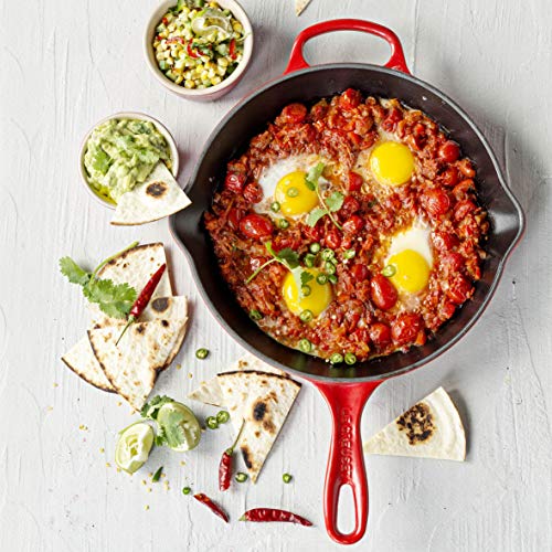 Le Creuset Skillet Evolution de hierro fundido, Redonda, diametro 20 cm, Para todas las fuentes de calor, incluye inducción, Cereza