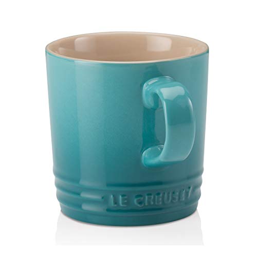 Le Creuset - Taza de desayuno de gres, 350 ml, color azul turquesa