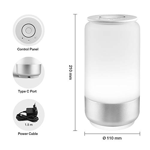 LE Lámpara de Mesa WiFi Inteligente, Lámpara de Noche WiFi, RGB Blanco Regulable (2000K - 6000K), Luz Nocturna WiFi Táctil Compatible con Alexa y Google Assistant, Ideal para Descansar, Leer y etc