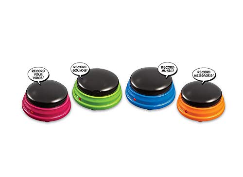 Learning Resources- Botones de Respuesta grabables, Set de 4, Color (LER3769)
