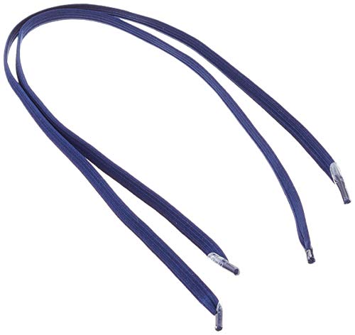 Leazy Flat, Cordones Elásticos Planos Unisex, Azul Oscuro, Talla L(Hasta 6 Ojales Por Lado)