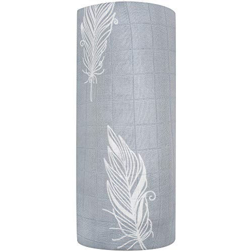 Lebze Muselina Manta Bebé, Diente de Plumas Bambú Algodón Bebé Chica o Baby Boy Mantas 120x120 cm Swaddle