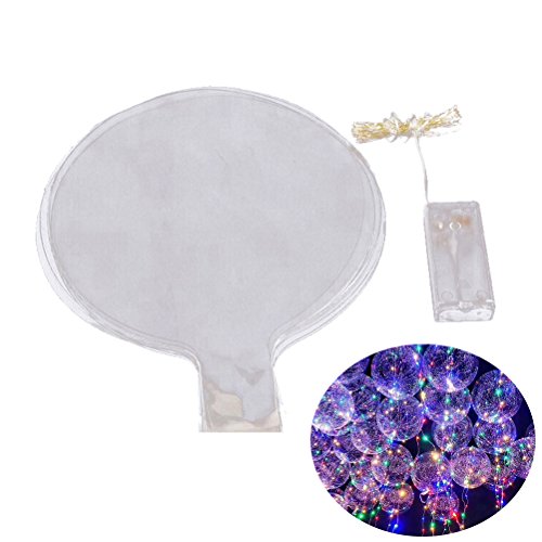 LEDMOMO Globos LED de fiesta ligera, globos de luz de 18 pulgadas Rellenar con helio para flotar durante el cumpleaños Boda de Navidad Decoración de fiesta de Halloween (colorida)