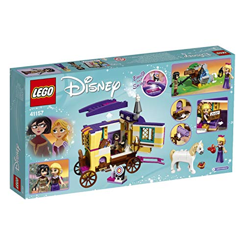 LEGO Disney Princess - Caravana de Viaje de Rapunzel, Juguete con Mini Muñeca de Princesa y Carroza con Caballo para Niñas y Niños de 6 a 12 Años (41157)