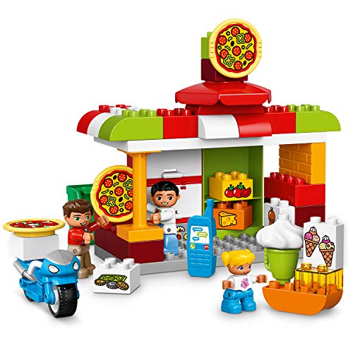 LEGO DUPLO Town - Pizzería, Juguete Creativo y Educativo de Construcción con Muñecos y Moto para Niños y Niñas de 2 a 5 Años (10834)
