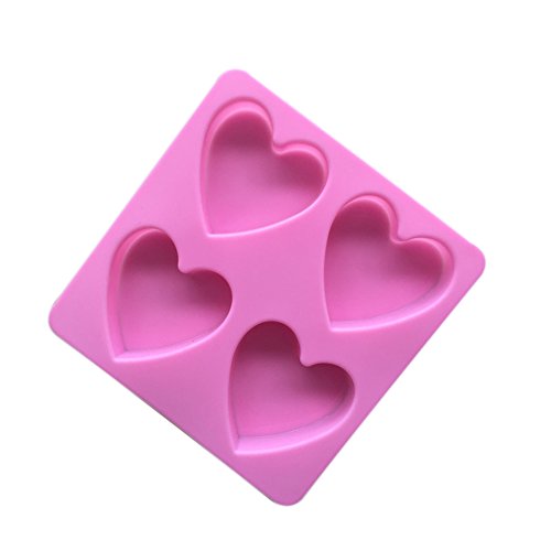 Leisial Molde de Pastel Silicona Forma de Corazón Molde de Jabón Hecho a Mano para Magdalenas Muffins Snacks Helados Tartas Heladas